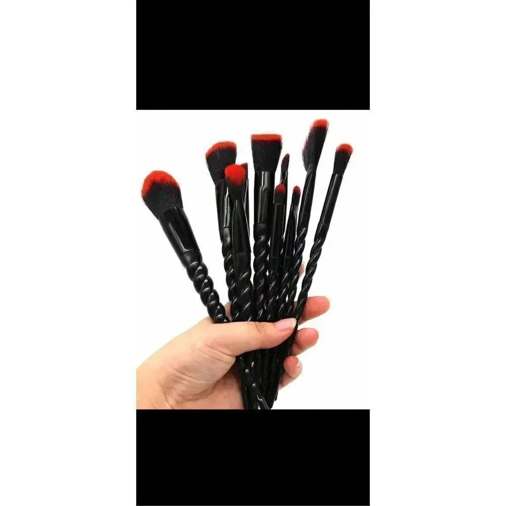 Goth Beautiful Ten piece, goth make up brush set AND Eye ￼￼stencil kit .!!!!!